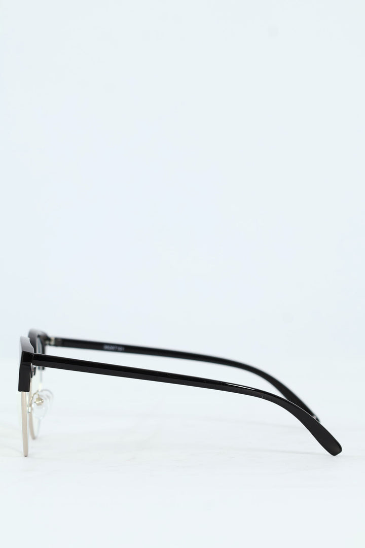 Clubmaster Sunglasses With Blue Block Lens - Black