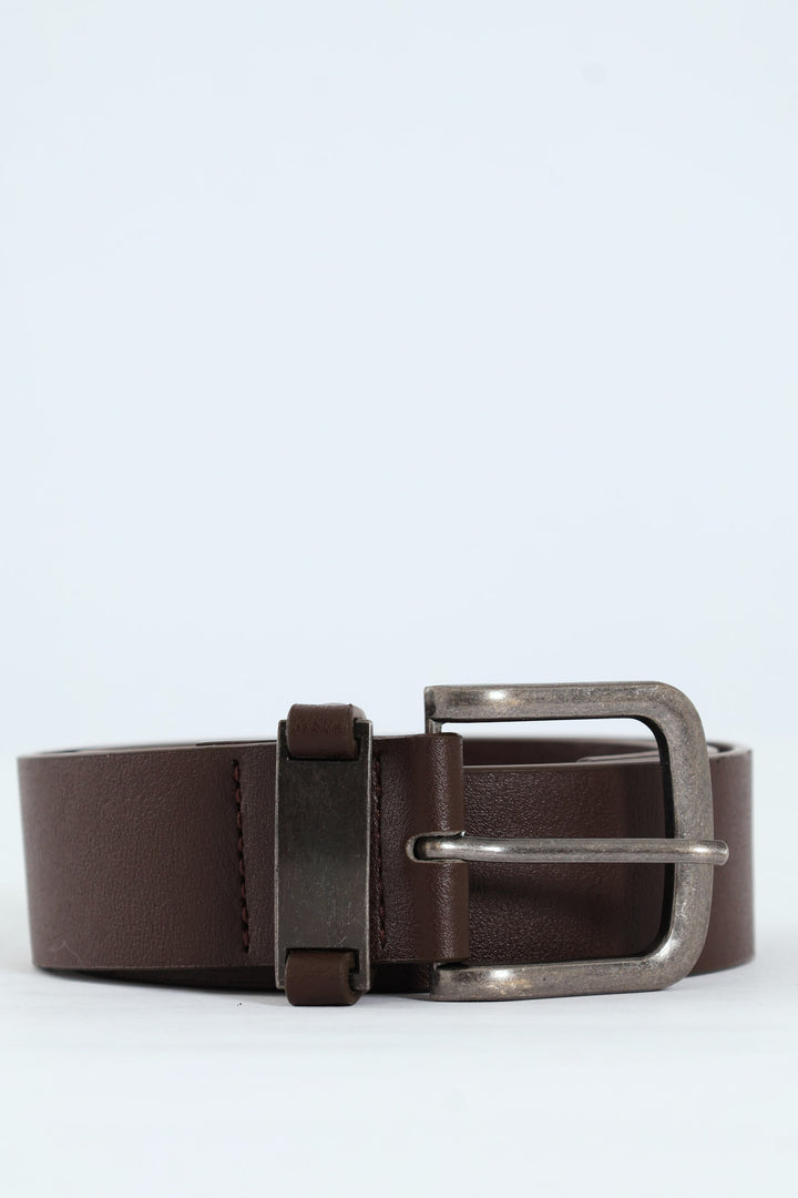 Metal Loop Belt - Chocolate