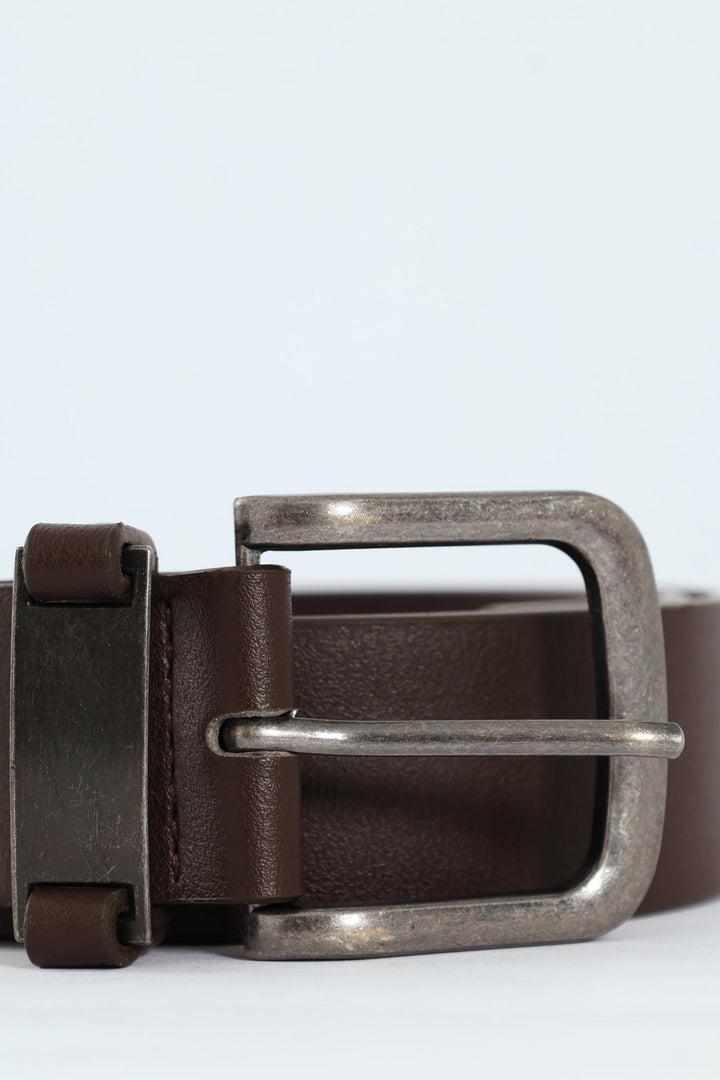 Metal Loop Belt - Chocolate