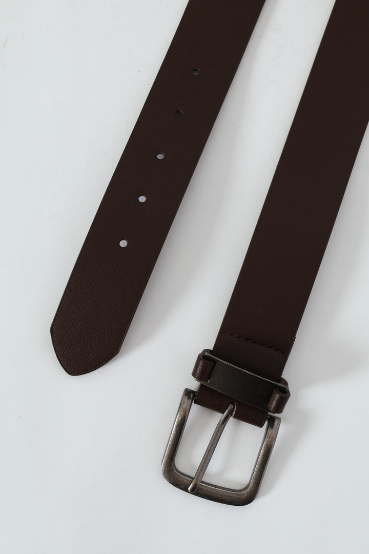 Metal Loop Belt - Chocolate