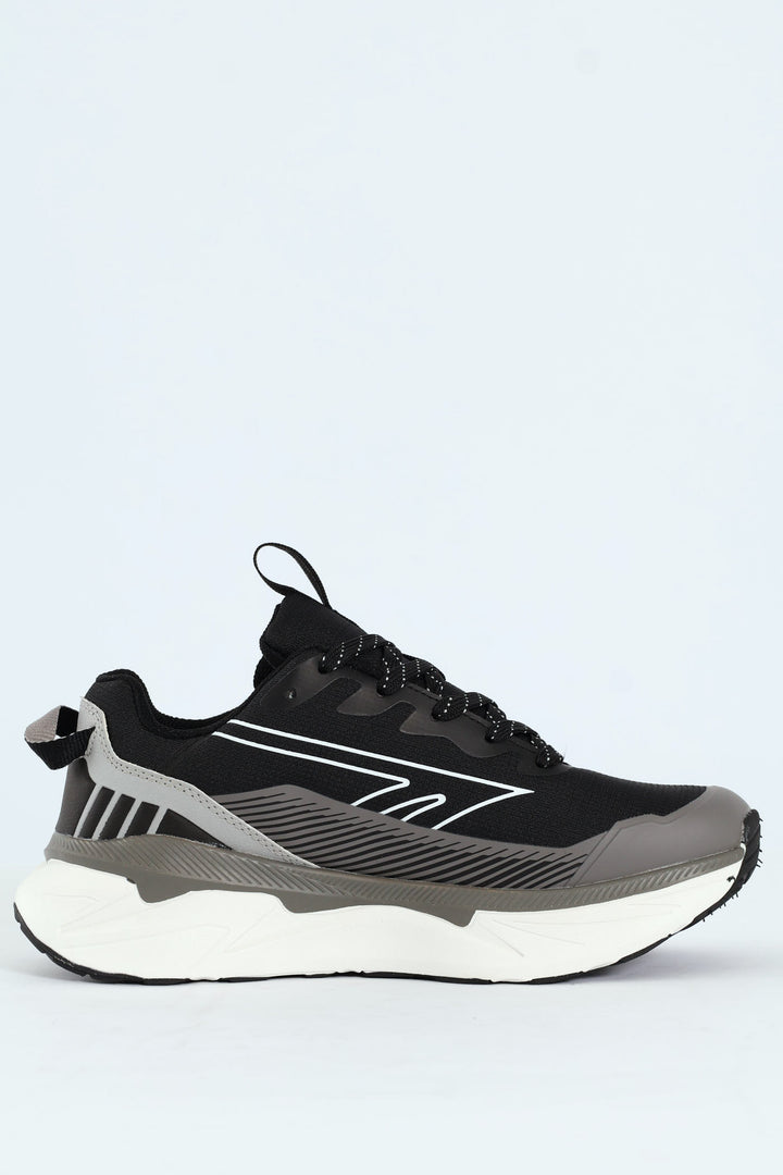 Komodo Lace Up Trainer - Black