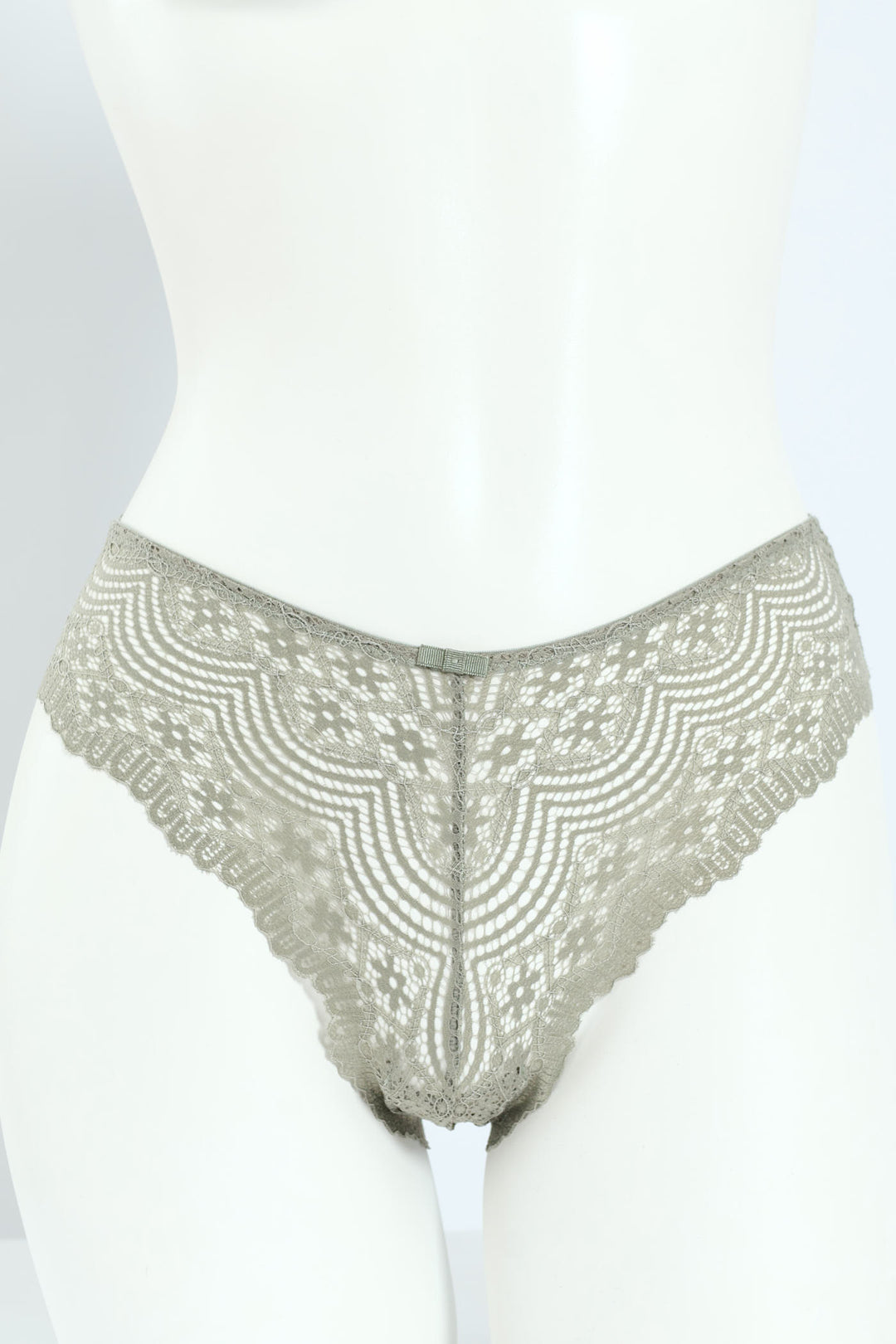 3 Pack Lace Brazilian Panties - Sage/Stone/Rose