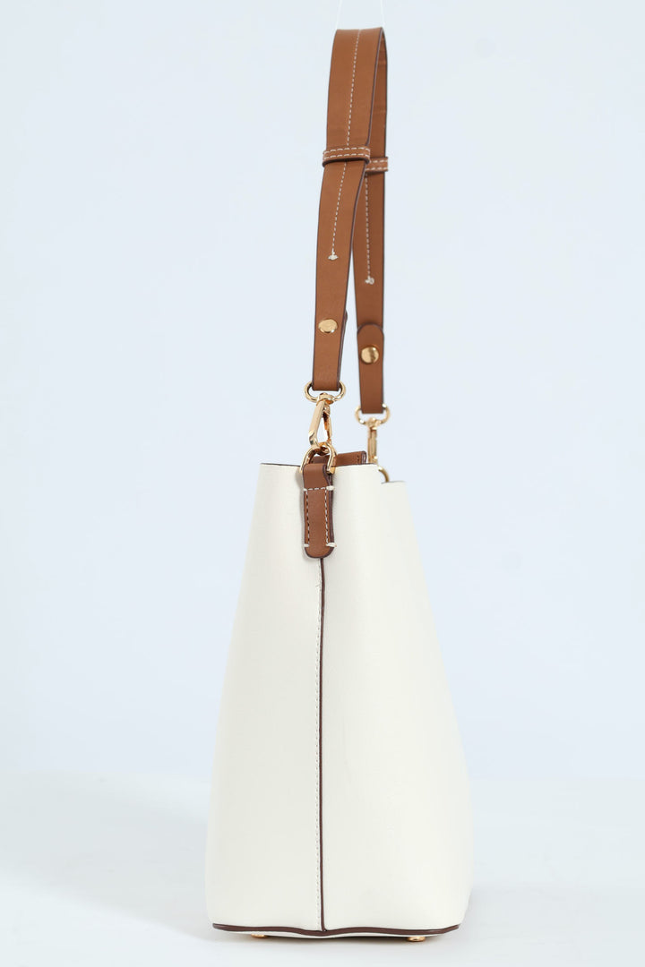 Ella Bucket Bag - White