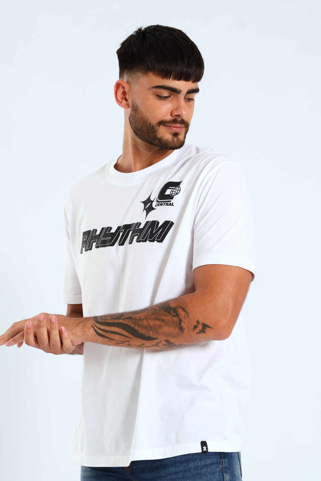 Rhythm Print Tee - White