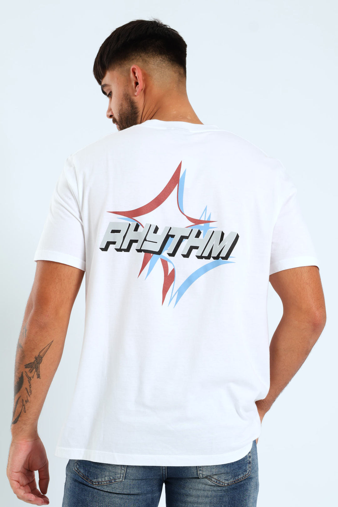 Rhythm Print Tee - White