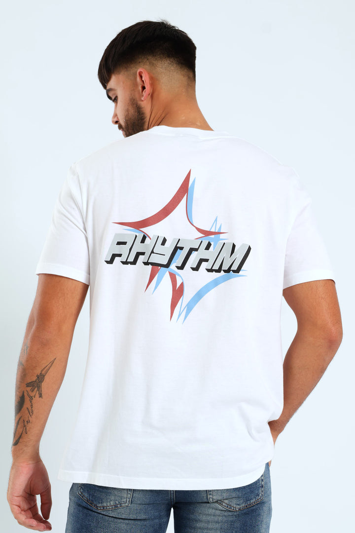 Rhythm Print Tee - White