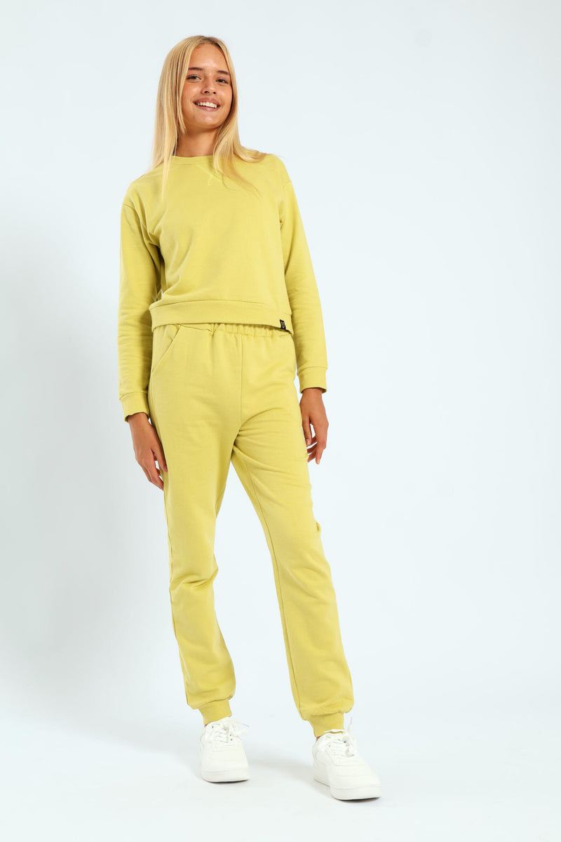 Girls Fleece Top - Lime