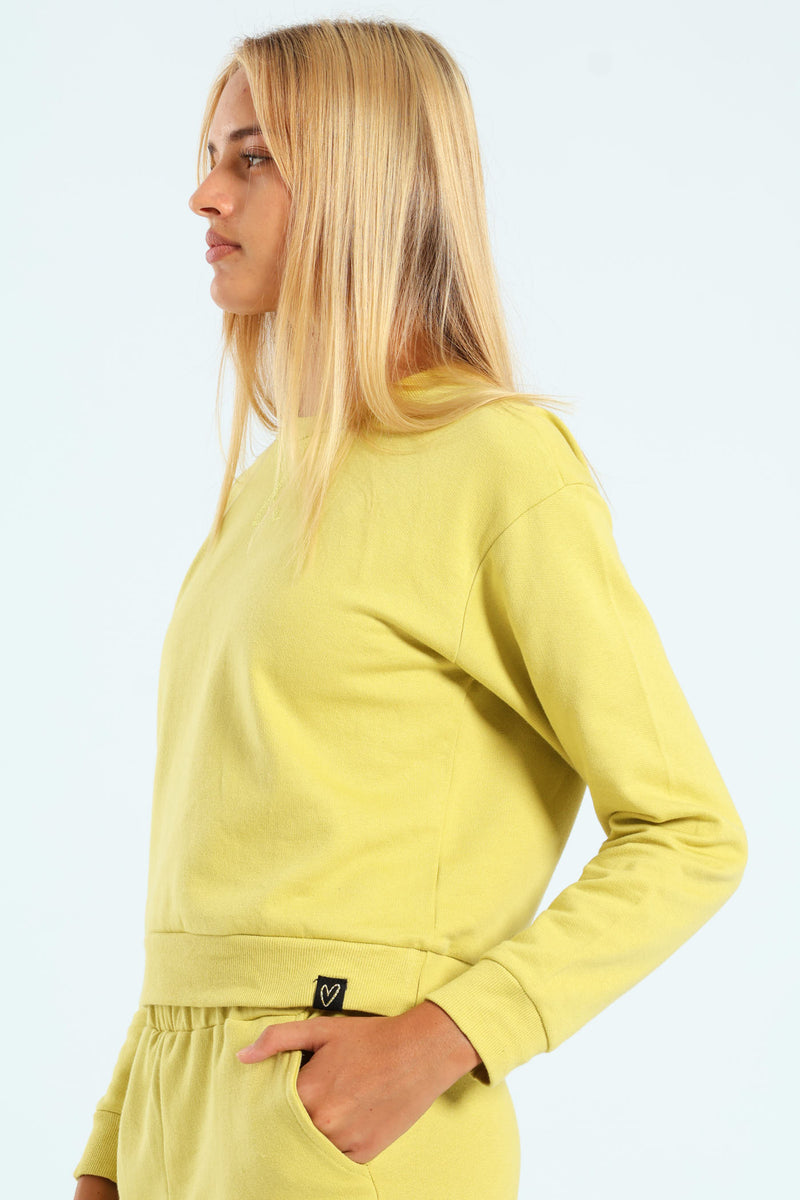 Girls Fleece Top - Lime
