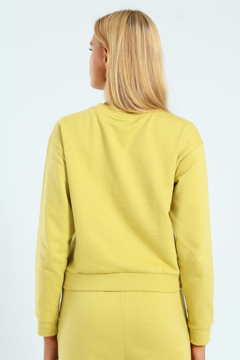 Girls Fleece Top - Lime