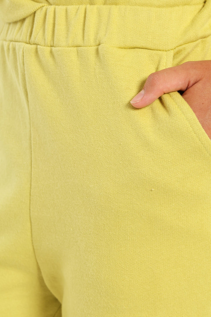 Girls Fleece Jogger - Lime