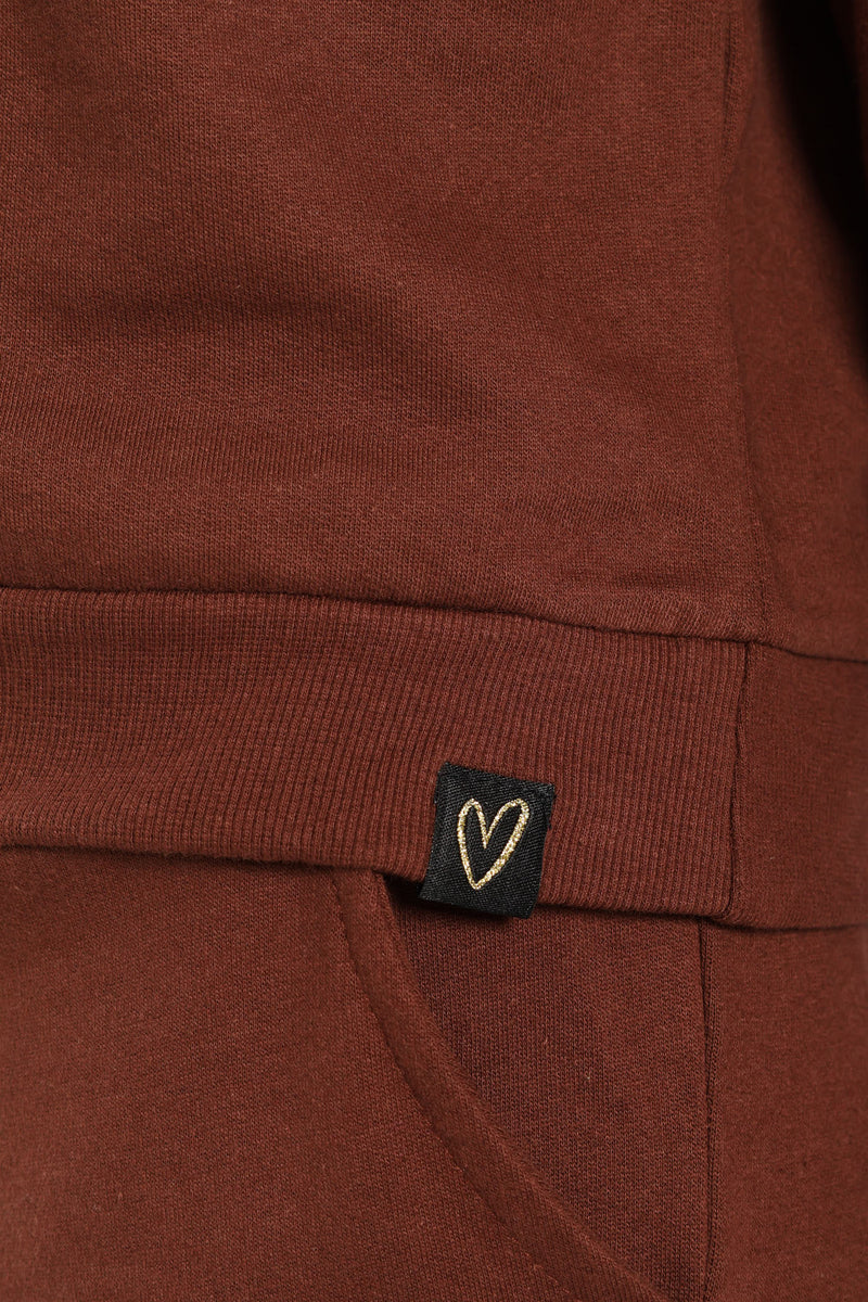 Girls Fleece Top - Brown