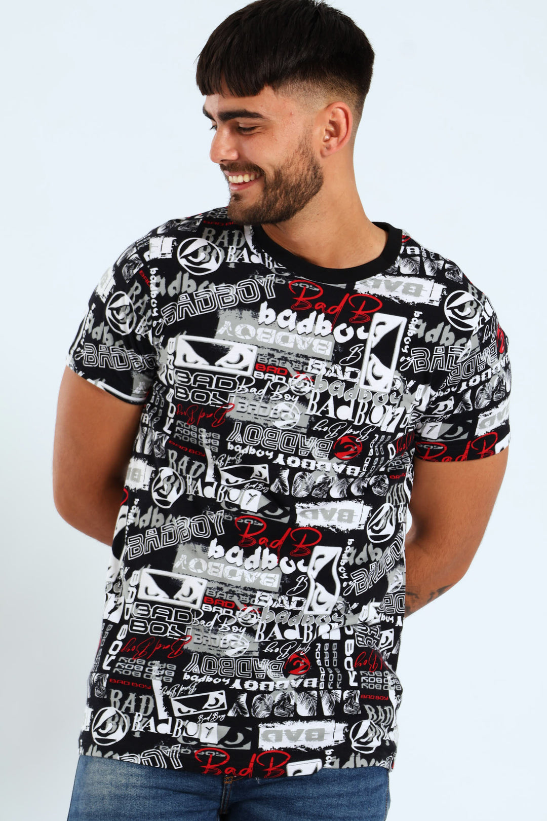 Graffiti Print Tee - Black