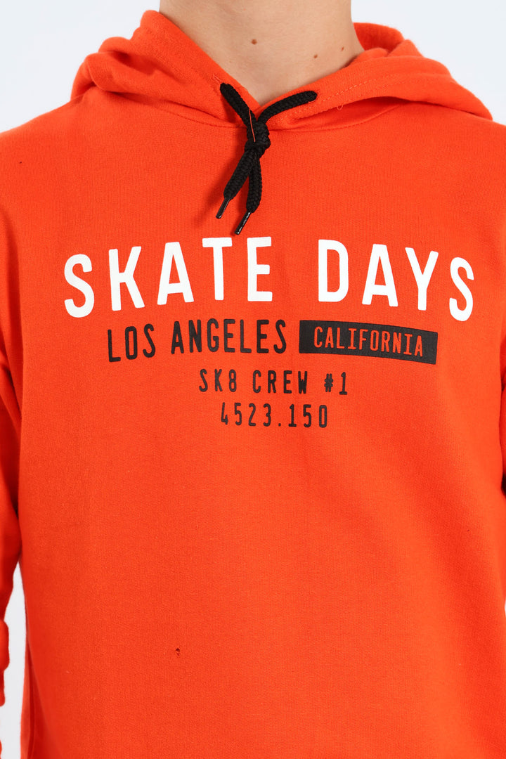 Boys Skate Days Hoody - Orange