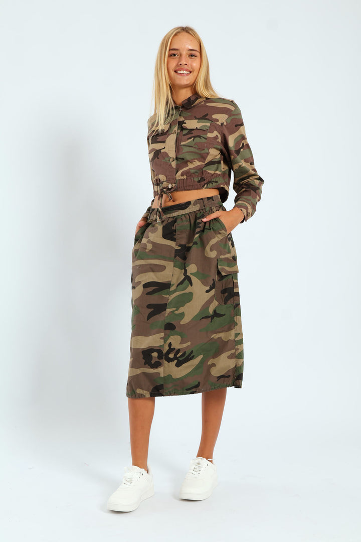 Girls Camo Fashion Jacket - Camo