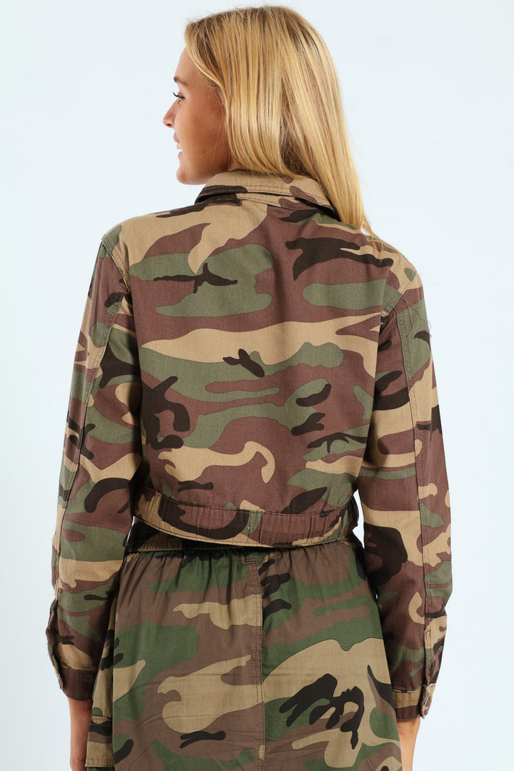 Girls Camo Fashion Jacket - Camo