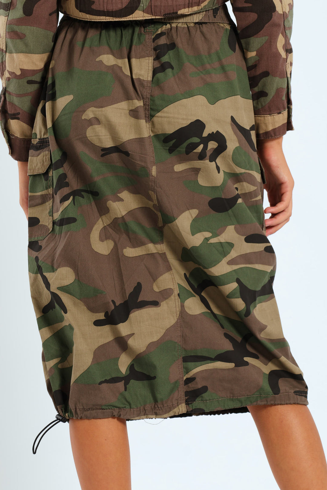 Girls Camo Midi Cargo Skirt - Camo