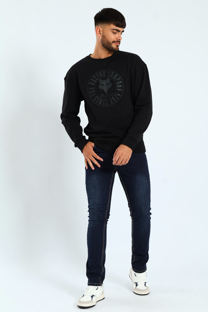 Emblem Crew Top - Black
