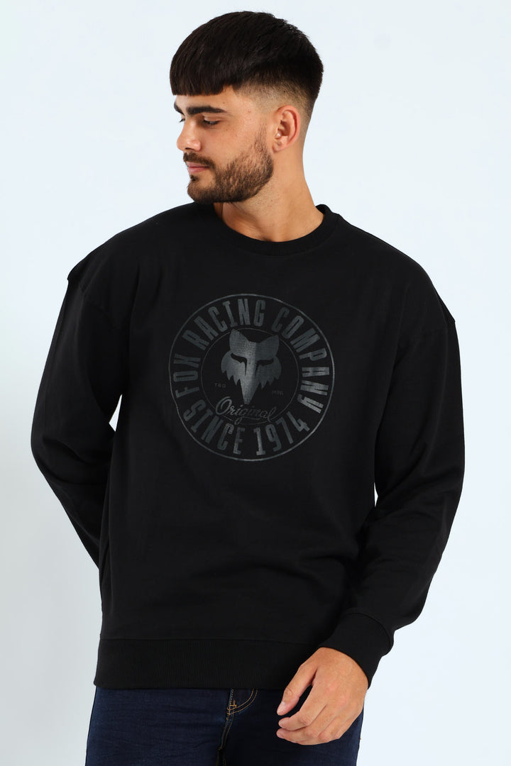 Emblem Crew Top - Black