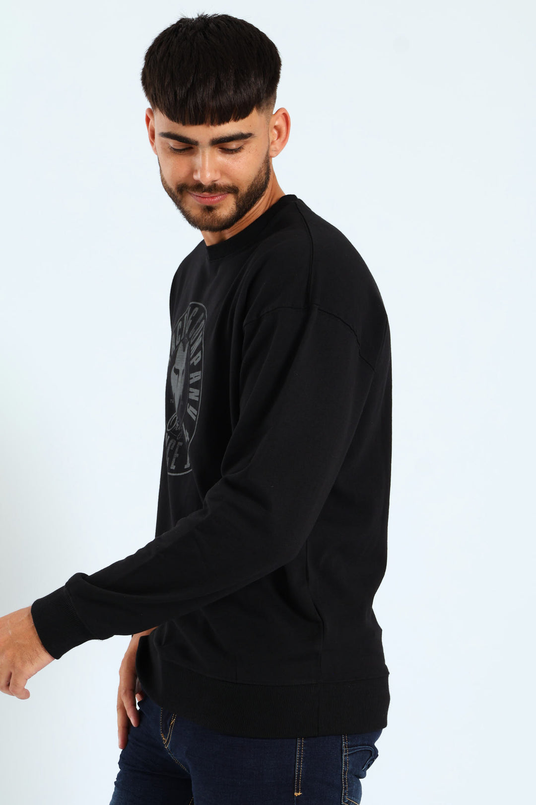 Emblem Crew Top - Black