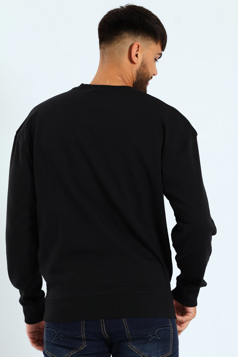 Emblem Crew Top - Black