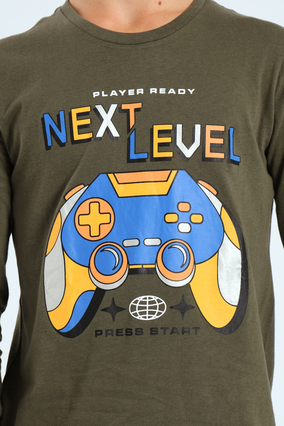 Boys Foil Gamer Long Sleeve Tee - Fatigue