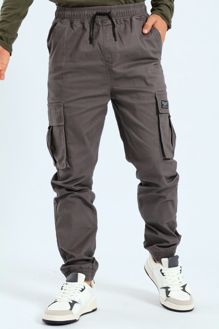 Boys Cargo Jogger - Charcoal