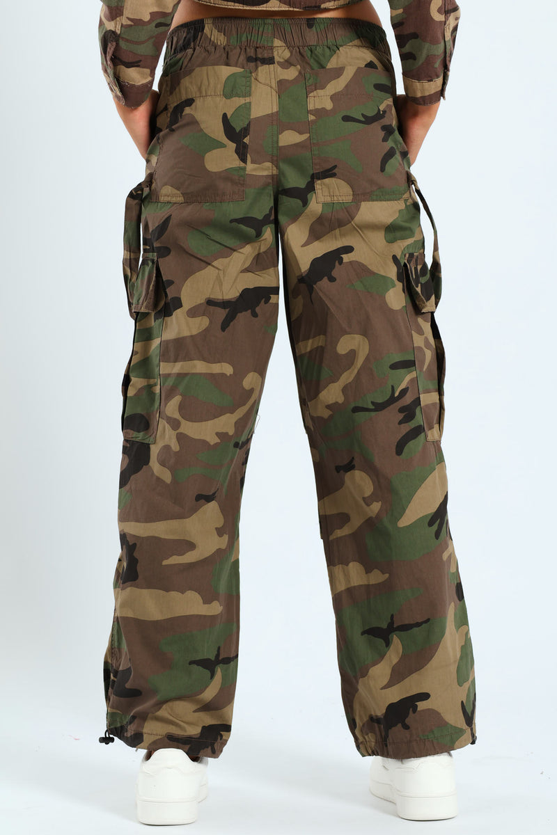 Girls Parachute Pants - CamoGirls – Edgars