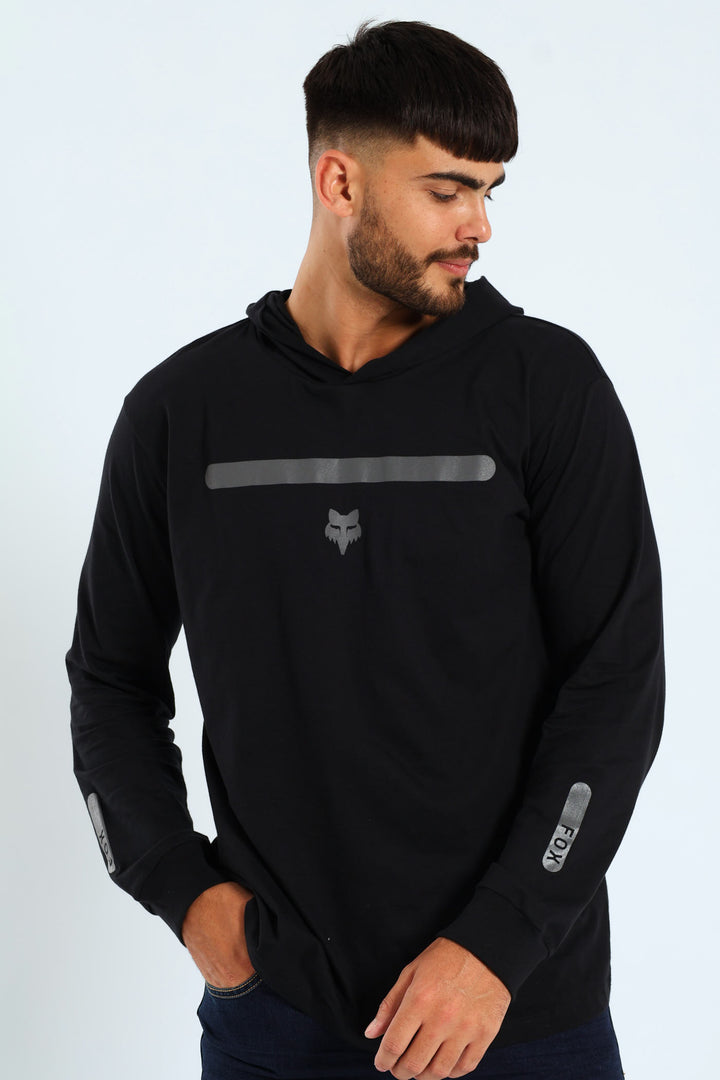 Transitional Hood Track Top - Black