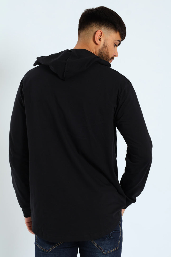 Transitional Hood Track Top - Black