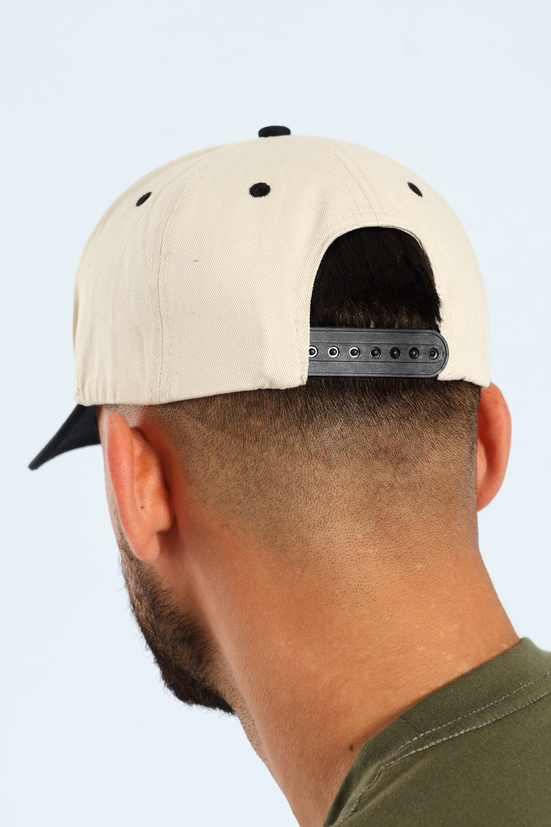 Cap With Applique - Black/Beige