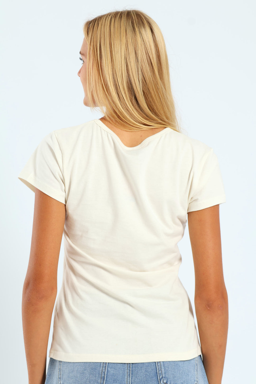 Girls Regular Tee - Cream