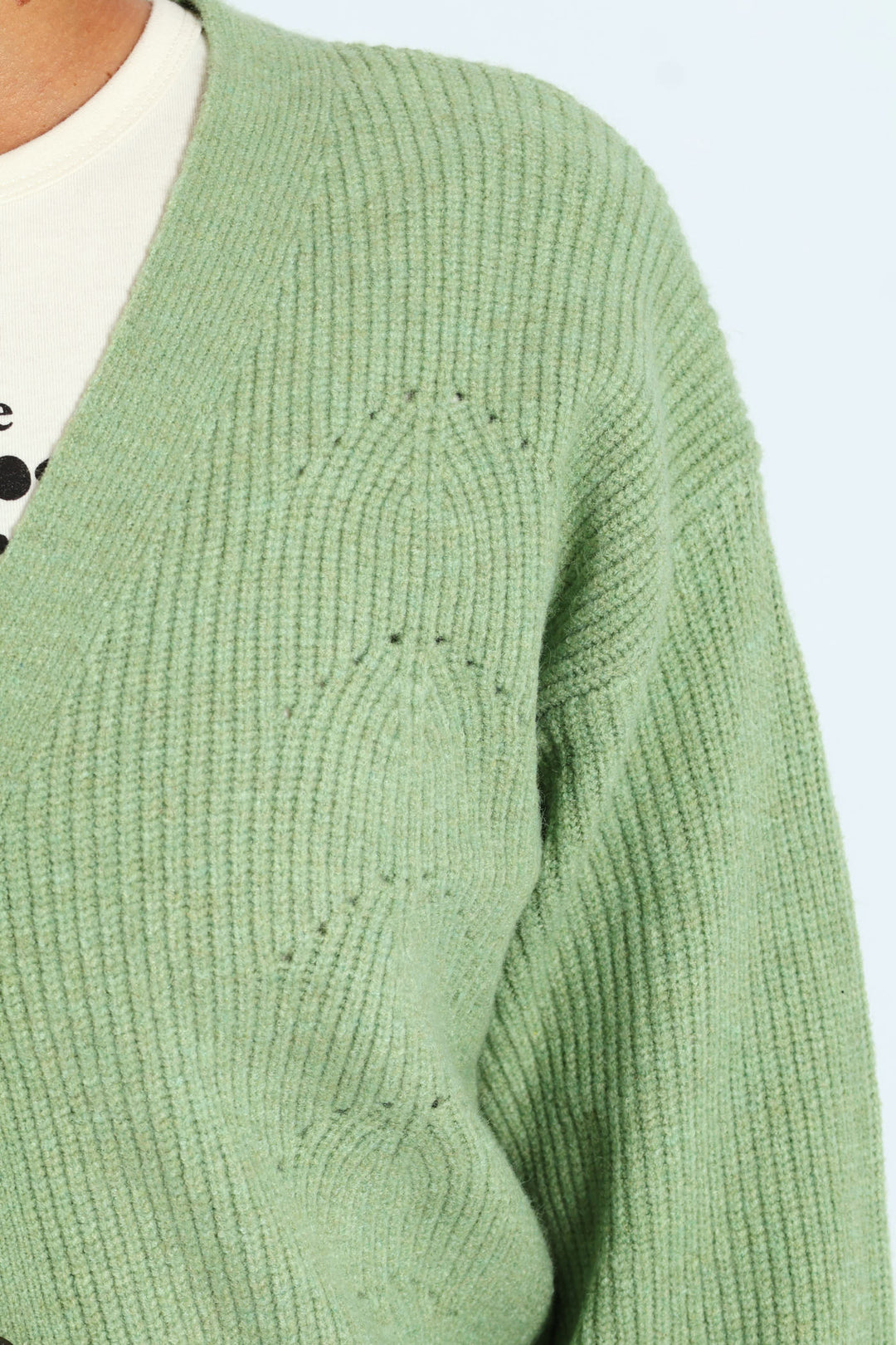 Girls Button Through Cardigan - Sage