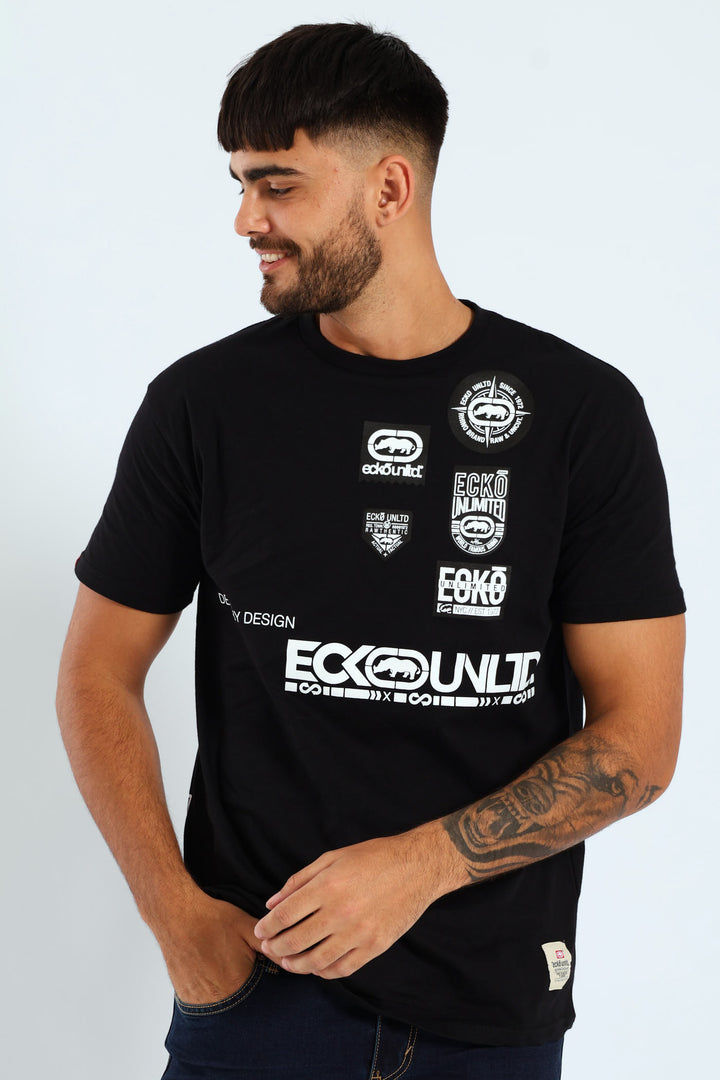 Multi Badge Tee - Black