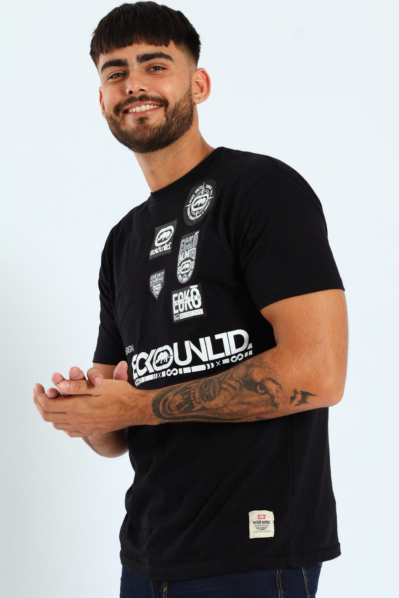 Multi Badge Tee - Black