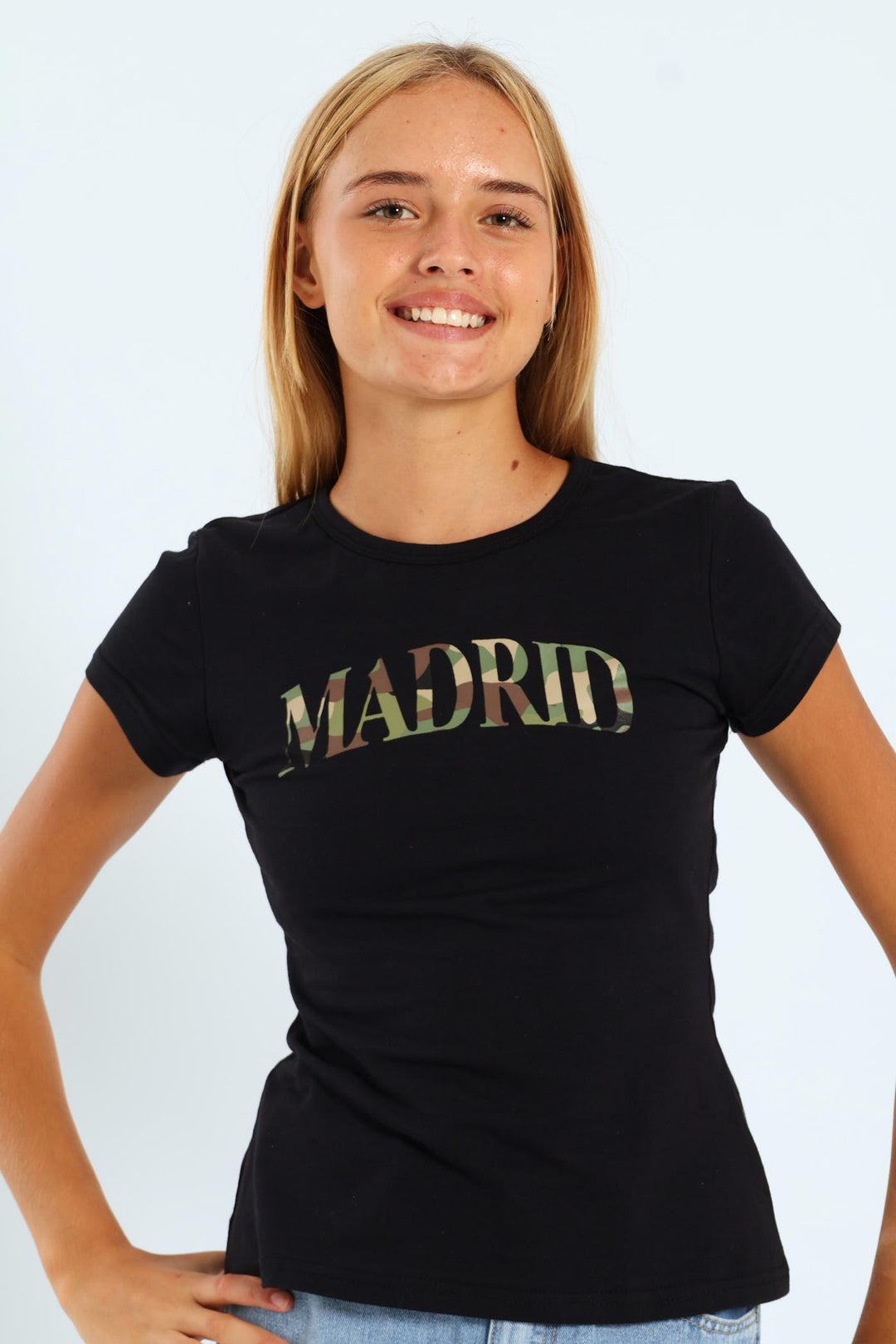 Girls Regular Tee - Black