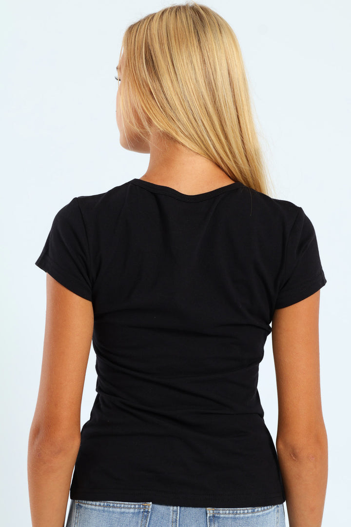 Girls Regular Tee - Black