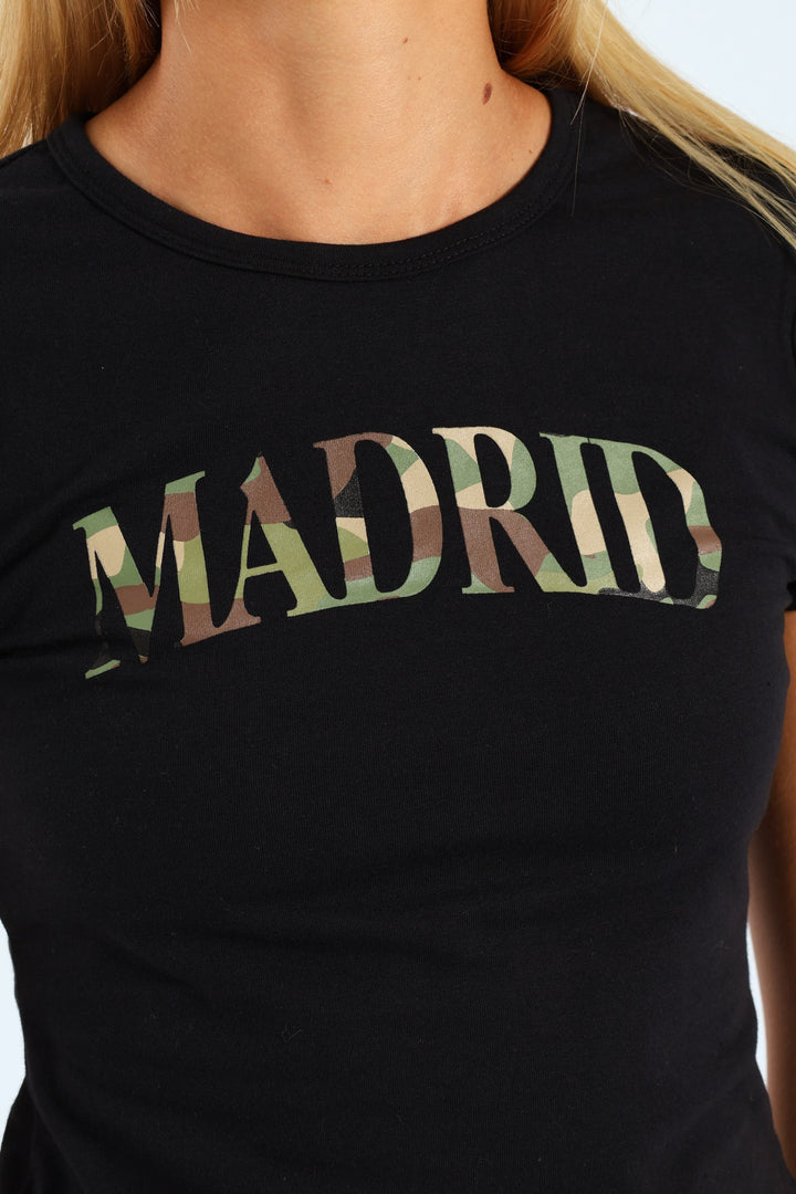 Girls Regular Tee - Black