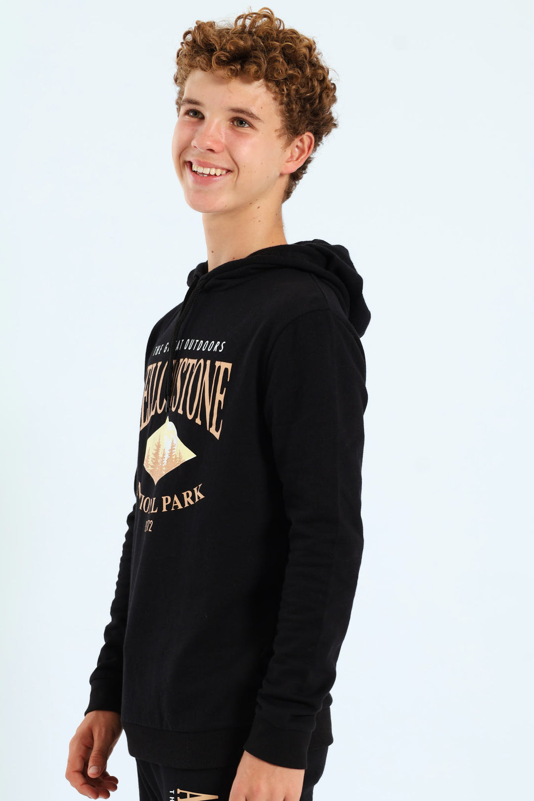 Boys Yellowstone Park Hoody - Black
