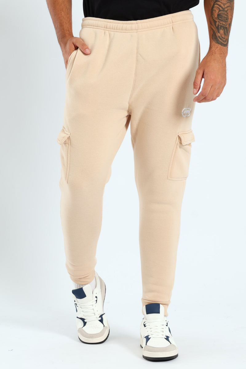 Fleece Cargo Jogger - Stone