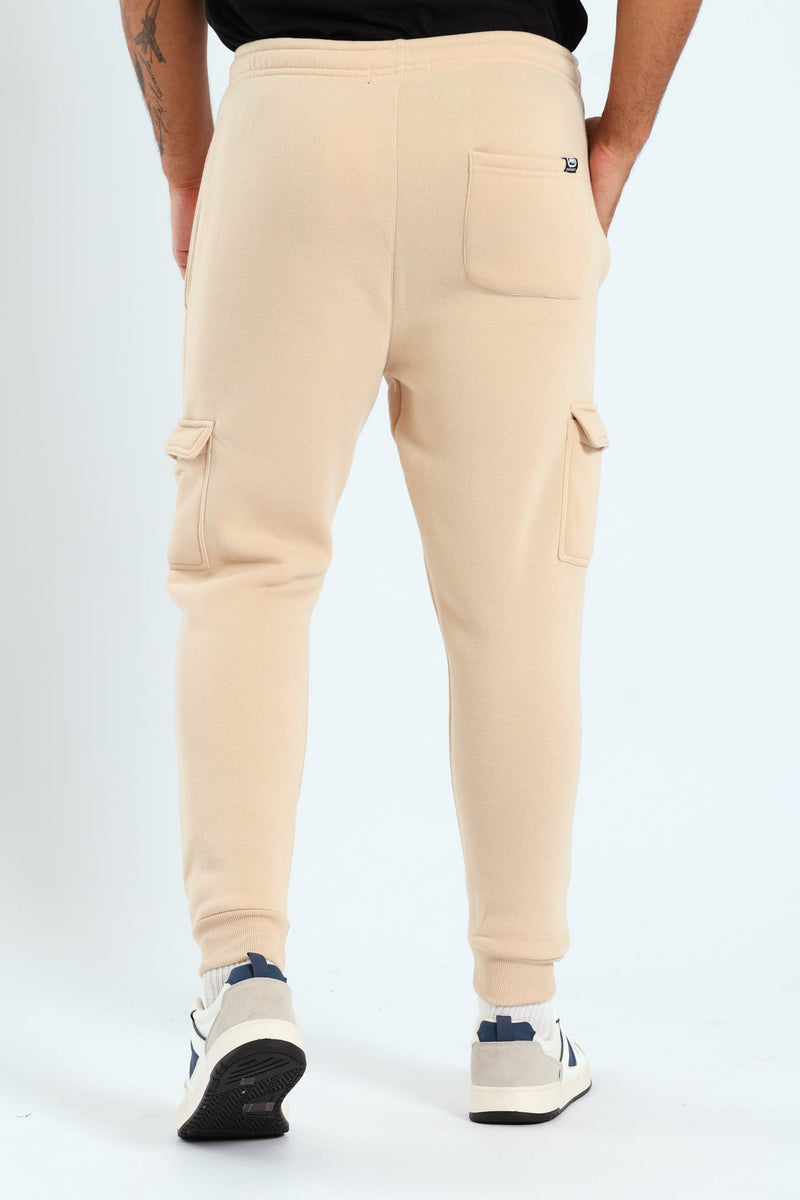 Fleece Cargo Jogger - Stone