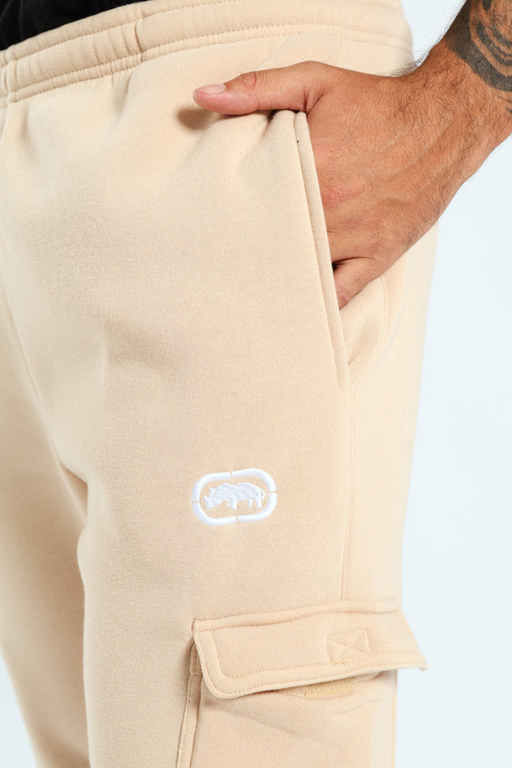 Fleece Cargo Jogger - Stone