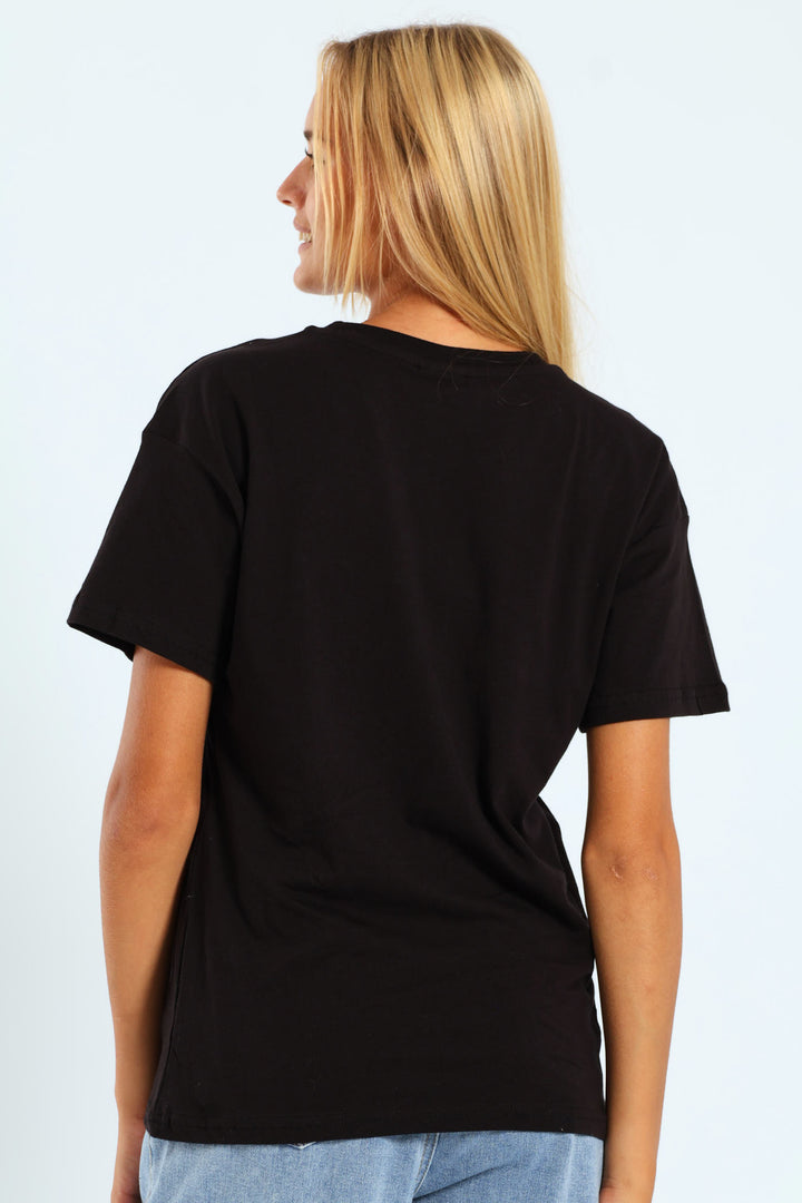 Girls Fierce Oversized Tee - Black