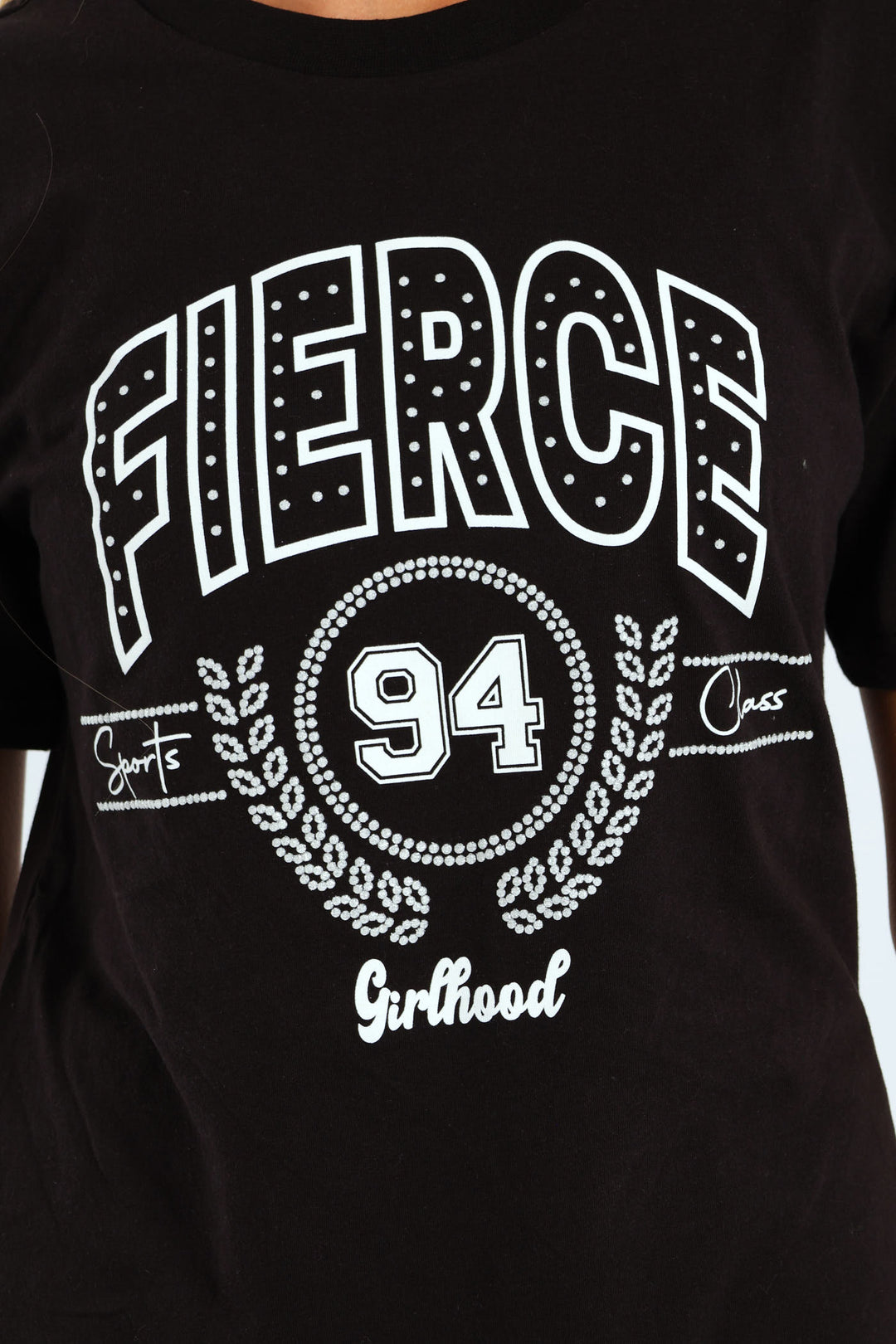 Girls Fierce Oversized Tee - Black
