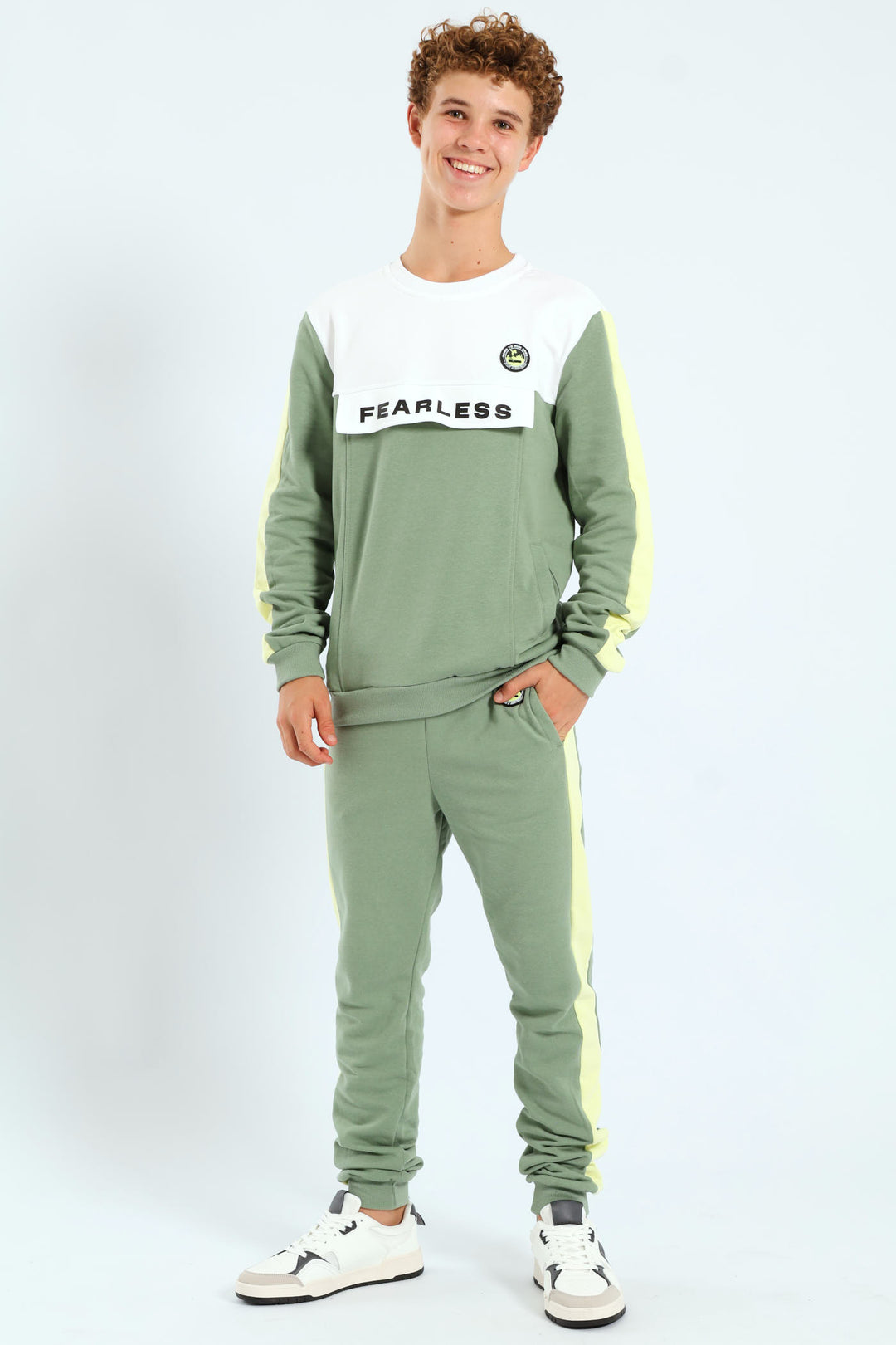 Boys Badge Jogger - Sage