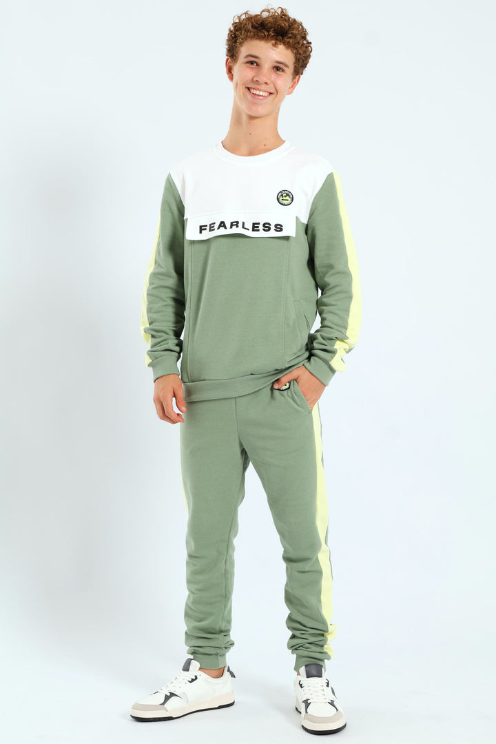 Boys Badge Jogger - Sage