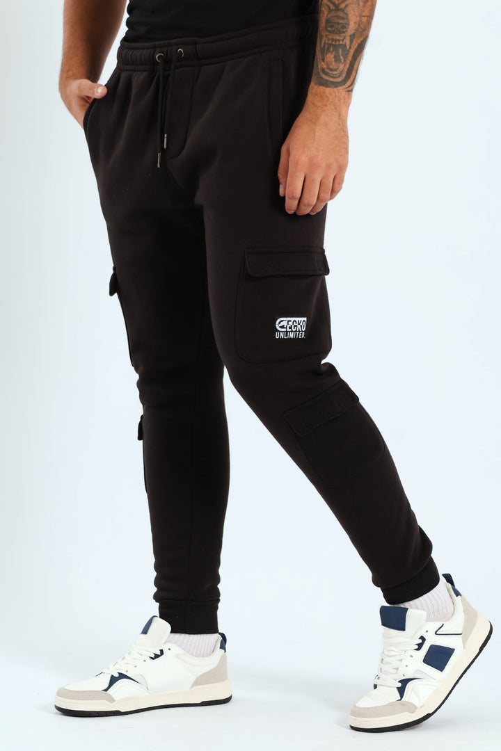 Patch Fleece Joggrer - Black