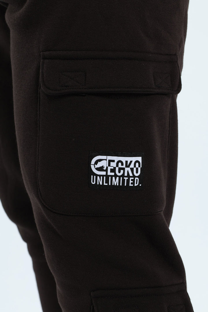 Patch Fleece Joggrer - Black