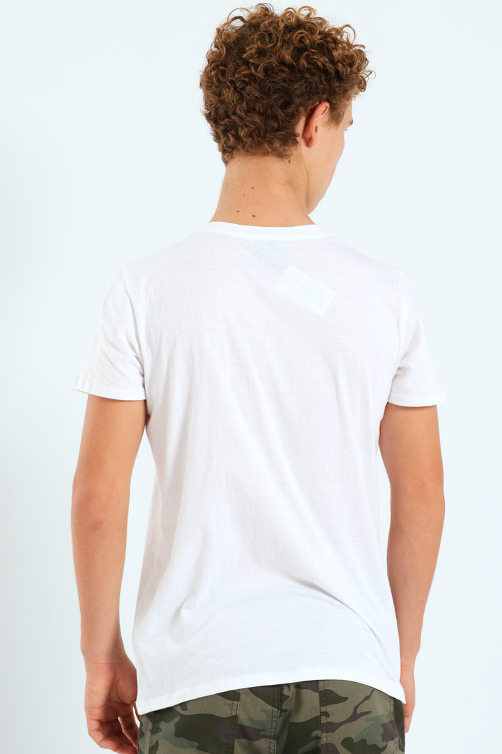 Boys Motocross Print Tee - White