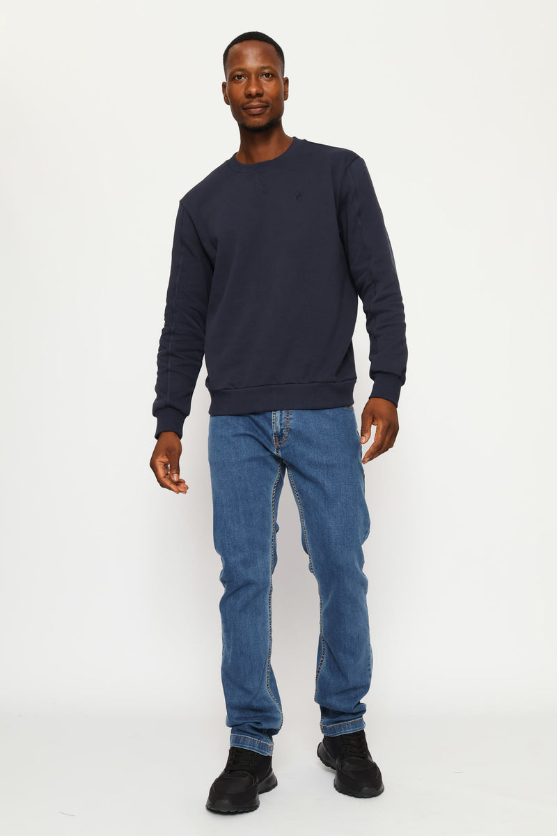Aakil Crew Top - Navy