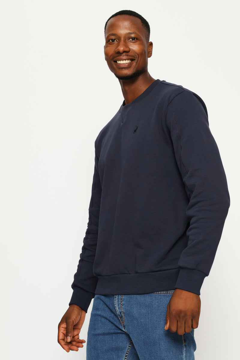 Aakil Crew Top - Navy
